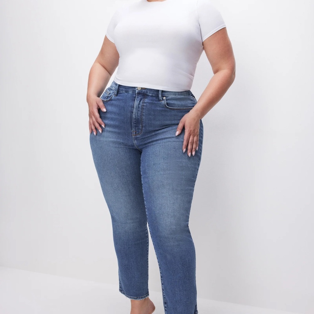 Good American Always Fits Good Legs Straight Jeans